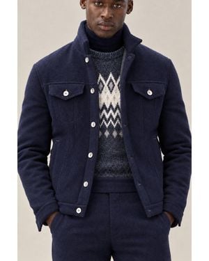 Brunello Cucinelli Cobalt Wool Jacket - Blue