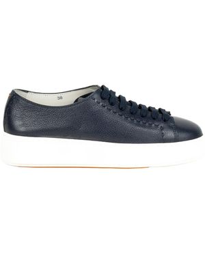 Santoni Sneakers Leather - Blue