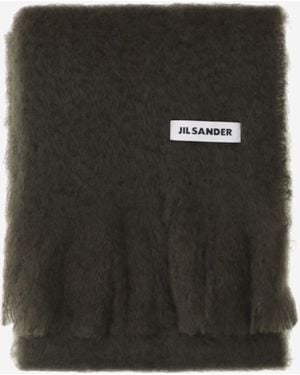 Jil Sander Scarf Mohair-Blend - Black