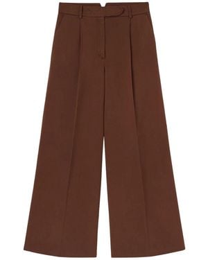 Fedeli "Carlo" Wide Leg Pants - Brown