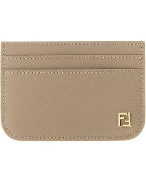 Fendi Ff Card Holder - Brown