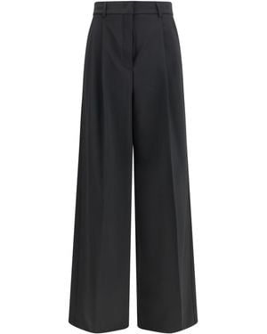 Weekend by Maxmara Wide-Leg Pleated Pants - Black