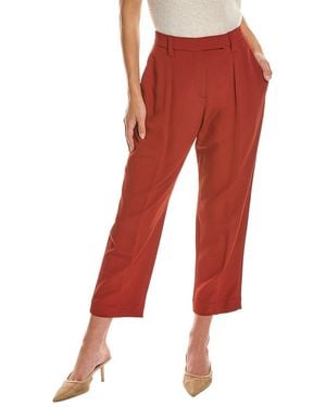Brunello Cucinelli Rust Tapered High Waist Pants