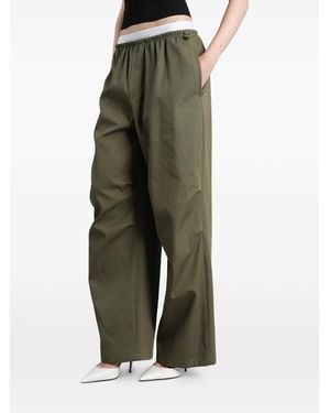 Alexander Wang Logo-Waistband Pants - Green