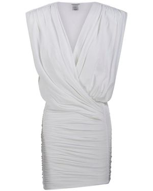 Amazuìn Candice Off Lightweight Stretch Jersey Sleeveless Mini Dress With Drapes And Gathers.<Br - Gray