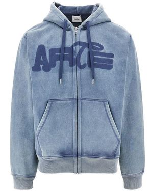 ARTEFACT Stencil Sunfade Full-Zip Hoodie - Blue