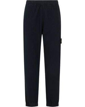 Stone Island Comfortable Pants With Side Pocket - Blue