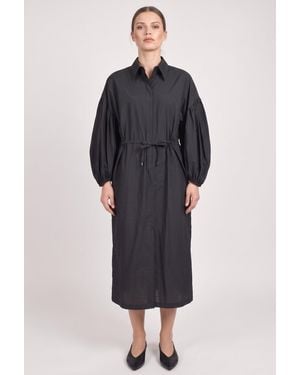 Brunello Cucinelli Dark Cotton Shirt Dress - Blue