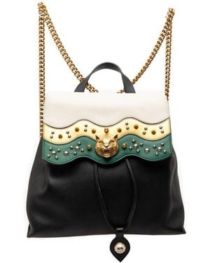 Gucci Leather Studded Animalier Malin Backpack - Black