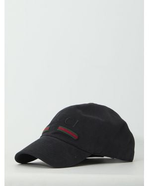 Gucci Cotton Baseball Hat With Embroidery - Black