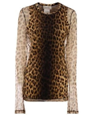Sportmax Animal-Print Sweater - Brown
