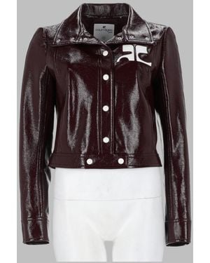 Courreges Giacca Crop Con Logo - Red