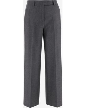 Ql2 Stretch Wool Straight-Leg Pants - Gray