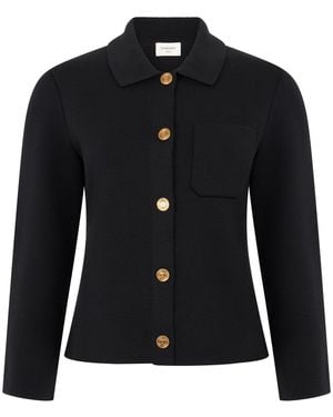 Saint Laurent Elegant Jacket For With Long Sleeves Versatile - Black