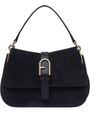 Furla Flap Strap Shoulder Bag - Black