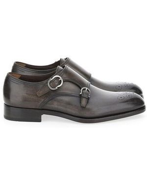 Ferragamo Monk Strap — Dark - Gray