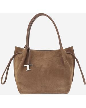 Tod's Suede Shoulder Bag - Brown
