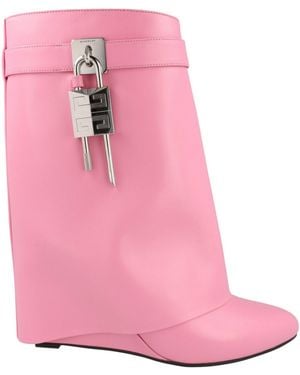 Givenchy Shark Lock Ankle Boots - Pink