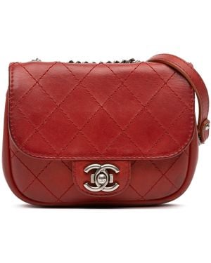 CHANEL Paris Dallas Goatskin Wild Stitch Flap - Red