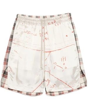 Rick Owens Graphic-Print Shorts - White