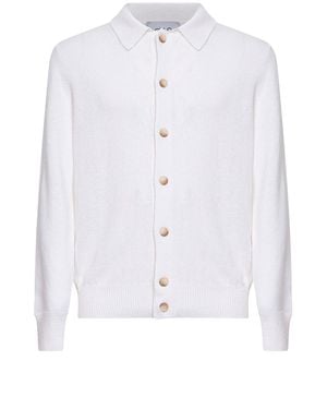 D 40 Cotton And Cashmere Knit Cardigan - White