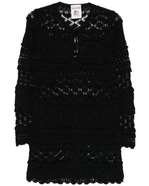 Semicouture Alvina Cotton Mini Dress - Black