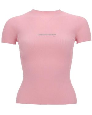 Alexander Wang Tops With Logo - Pink