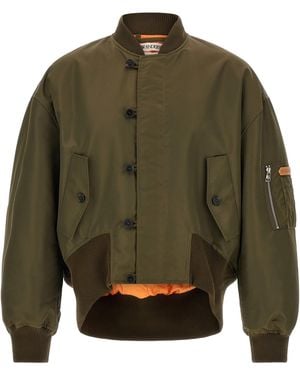 JW Anderson Bomber Jacket With Asymmetric Hem - Green