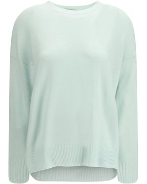 Allude Round-Neck Cashmere Sweater - Green