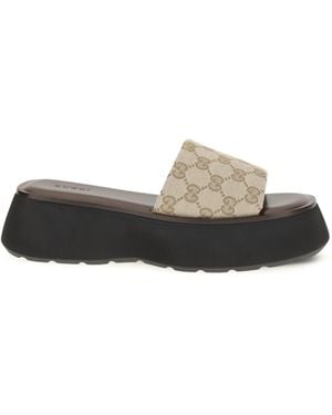 Gucci Sandals Oversized Sole Slider - White