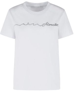 Moncler Logo Cotton T-Shirt - White