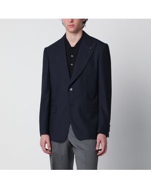 Lardini Single-Breasted Wool Jacket - Blue