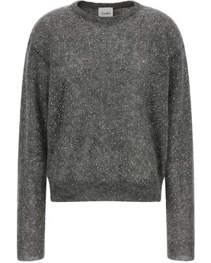 Nude Micro Sequin Sweater - Gray