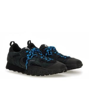 Marine Serre Leather Sneakers - Blue
