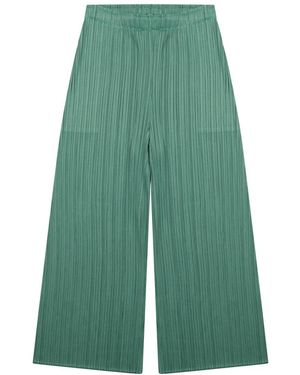 Pleats Please Issey Miyake Palazzo Pants - Green