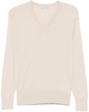 John Smedley Sea Island Cotton Sweater - White