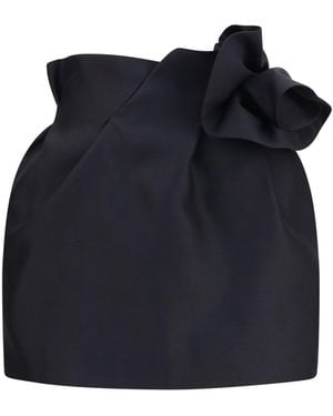 Magda Butrym Mini Skirt Wool And Silk - Blue