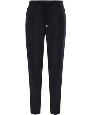Peserico Virgin Wool Pants - Blue