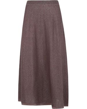 D.exterior Vanise' Lux Flared Skirt - Brown