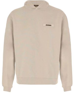 Jacquemus "Le Hoodie Gros Grain" Hoodie Sweatshirt - Natural