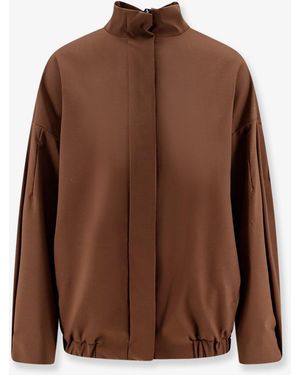 Hevò Wool Blend Jacket - Brown