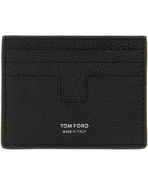 Tom Ford 'T Line' Card Holder - Black