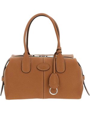 Tod's Small Leather Barrel Bag - Brown