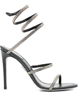 Rene Caovilla Rhinestone Heels - White