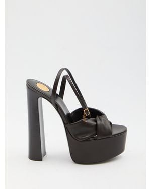 Saint Laurent Franciane Platform Sandals - Black