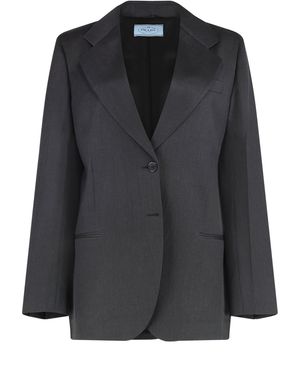 Prada Single-Breasted Two-Button Jacket - Black