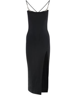 Mugler Dress Stretch Viscose - Black