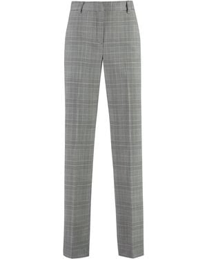 PT Torino Prince-Of-Wales Checked Pants - Gray
