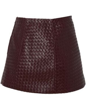Manokhi Skirt Lambskin - Red