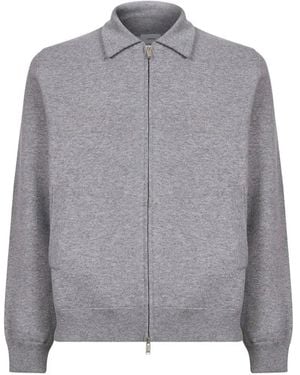 Lardini Double Knitted Bomber Jacket - Gray